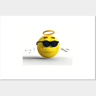 Social Distance Please Cool Funny Emoji Happy Face 2020 Posters and Art